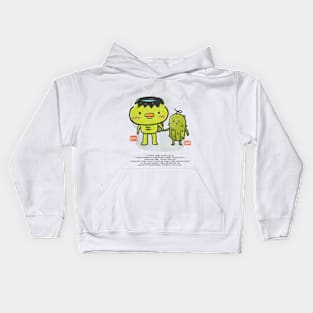 Funny and Cute Japanese folklore ghost, Kappa and his BFF. Kids Hoodie